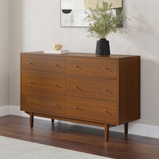 Cooper 6-Drawer Double Dresser - Walnut