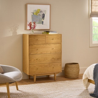 Cooper 5-Drawer Chest - Natural Oak