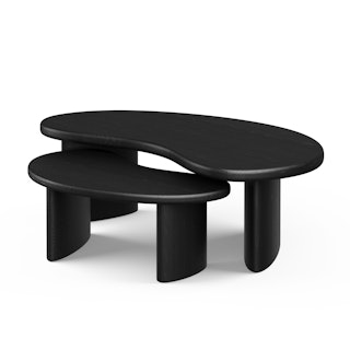 Neah 49" Nesting Coffee Table Set - Black