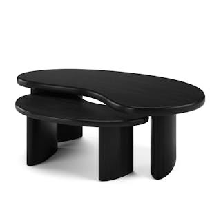 Neah 49" Nesting Coffee Table Set - Black