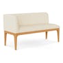 Rosin 56.75" Left Corner Banquette - Natural Oak and Sand Ivory