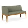 Rosin 56.75" Left Corner Banquette - Smoked Oak and Welsh Green