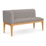 Rosin 56.75" Left Corner Banquette - Natural Oak and Hestia Gray