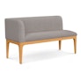 Rosin 56.75" Left Corner Banquette - Natural Oak and Hestia Gray