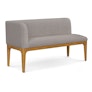 Rosin 56.75" Left Corner Banquette - Smoked Oak and Hestia Gray