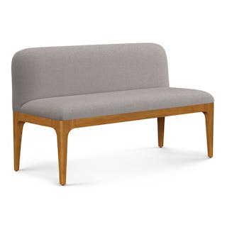 Rosin 53" Armless Banquette - Smoked Oak and Hestia Gray
