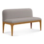 Rosin 53" Armless Banquette - Smoked Oak and Hestia Gray