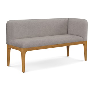 Rosin 56.75" Right Corner Banquette - Smoked Oak and Hestia Gray