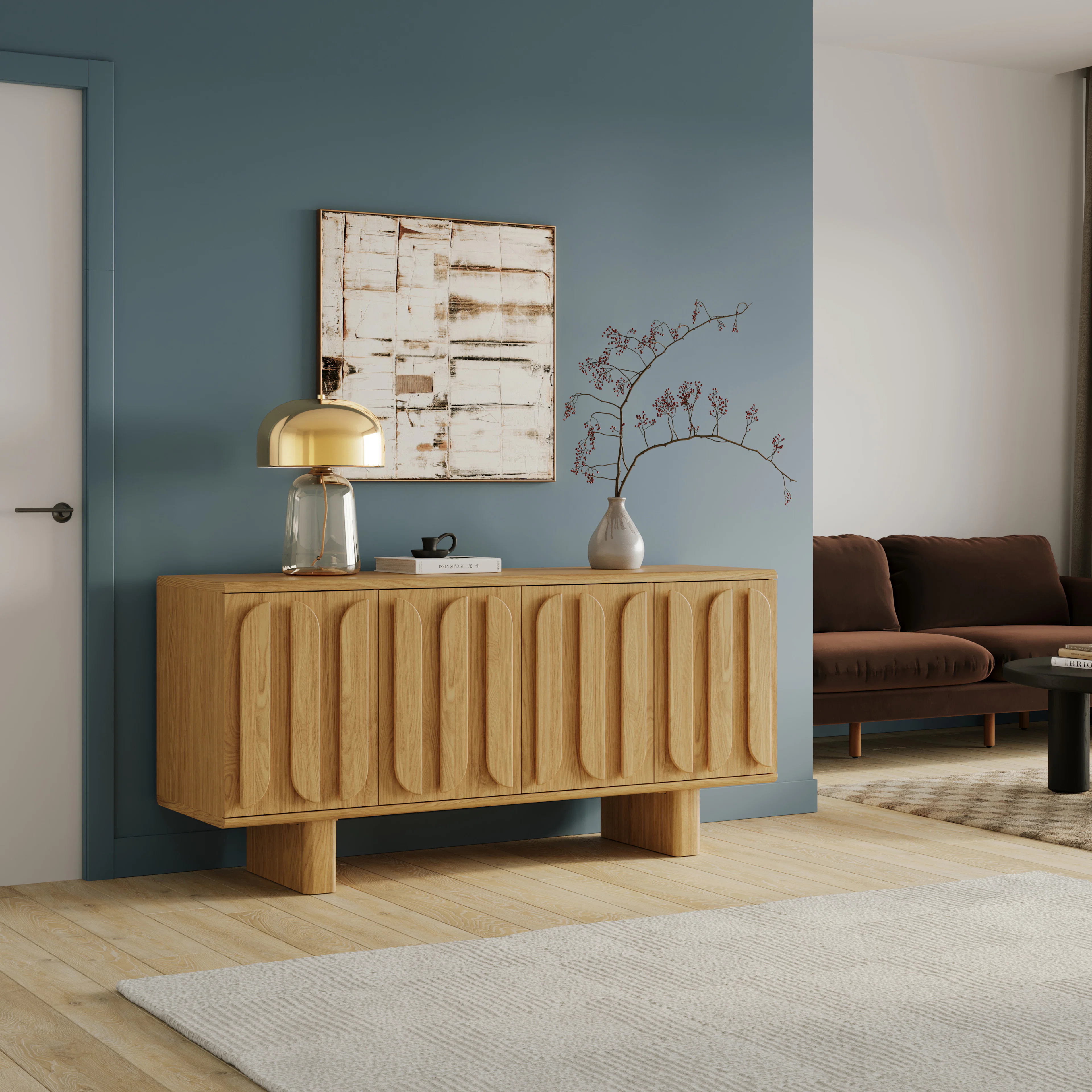 Ansel 63" Sideboard - Natural Oak