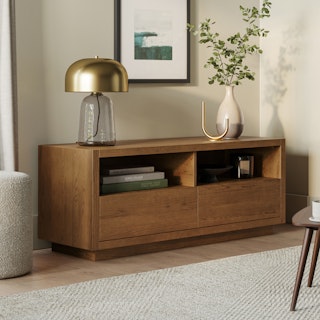 Leif 54" Media Unit - Smoked Oak