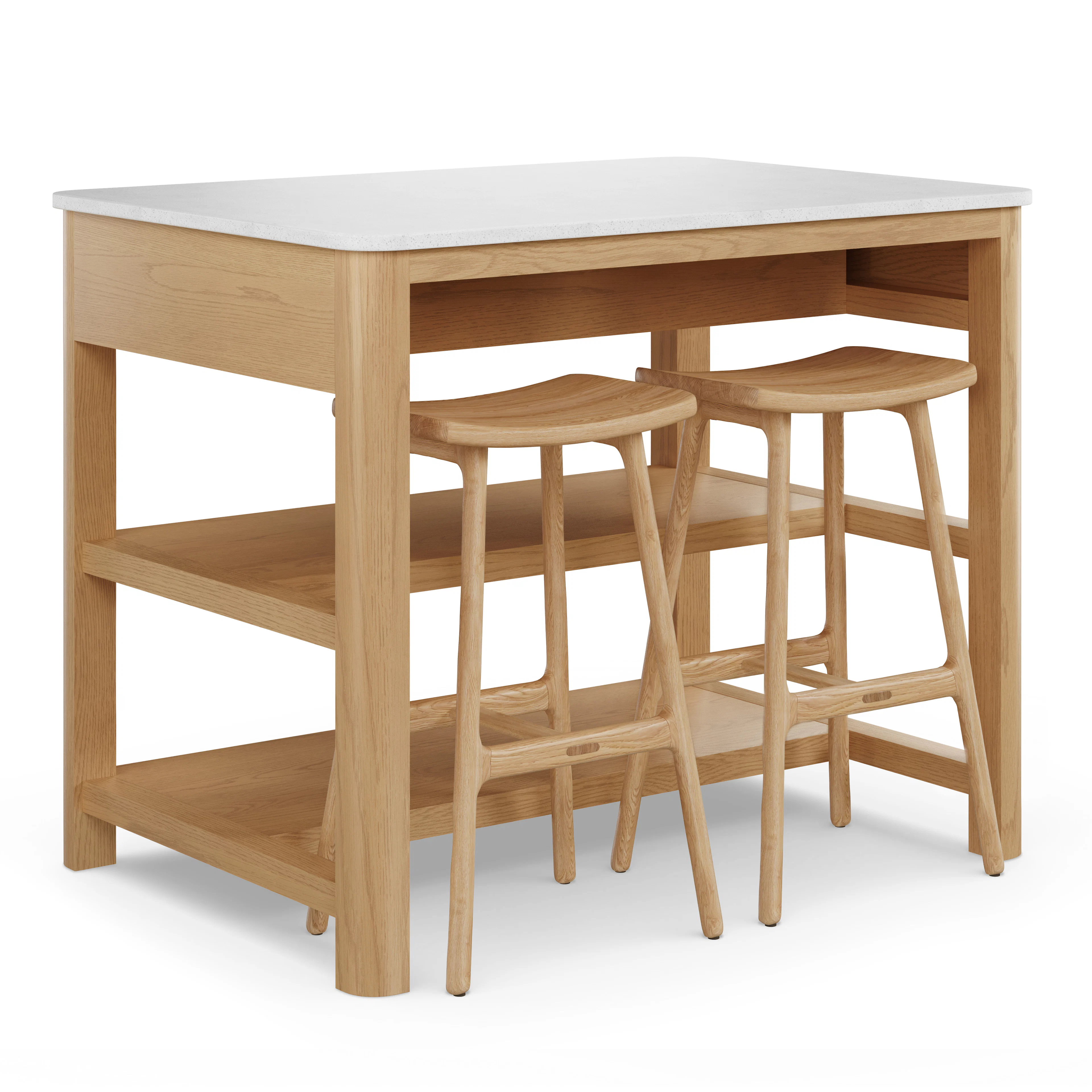 Holme 44" Kitchen Island - White Oak