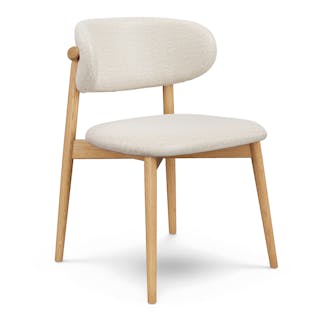 Odin Dining Chair - White Oak and Camelia Ivory