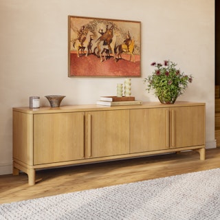 Cosgrove 78" Media Unit - Natural Oak