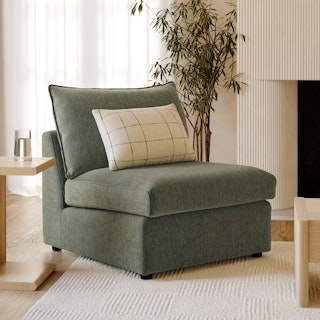 Lenae 32" Armless Chair Module - Eleos Green