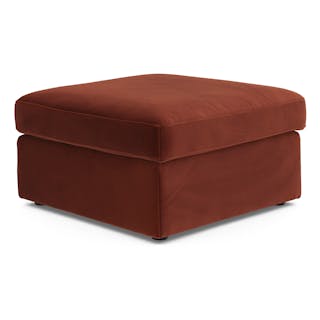 Lenae 33" Velvet Ottoman - Hale Rust