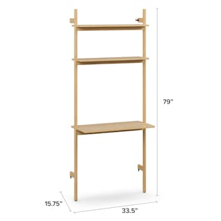 The Heidi Shelving Unit x Wall Desk Bundle - Primary View 1 of 6 (Click To Zoom).