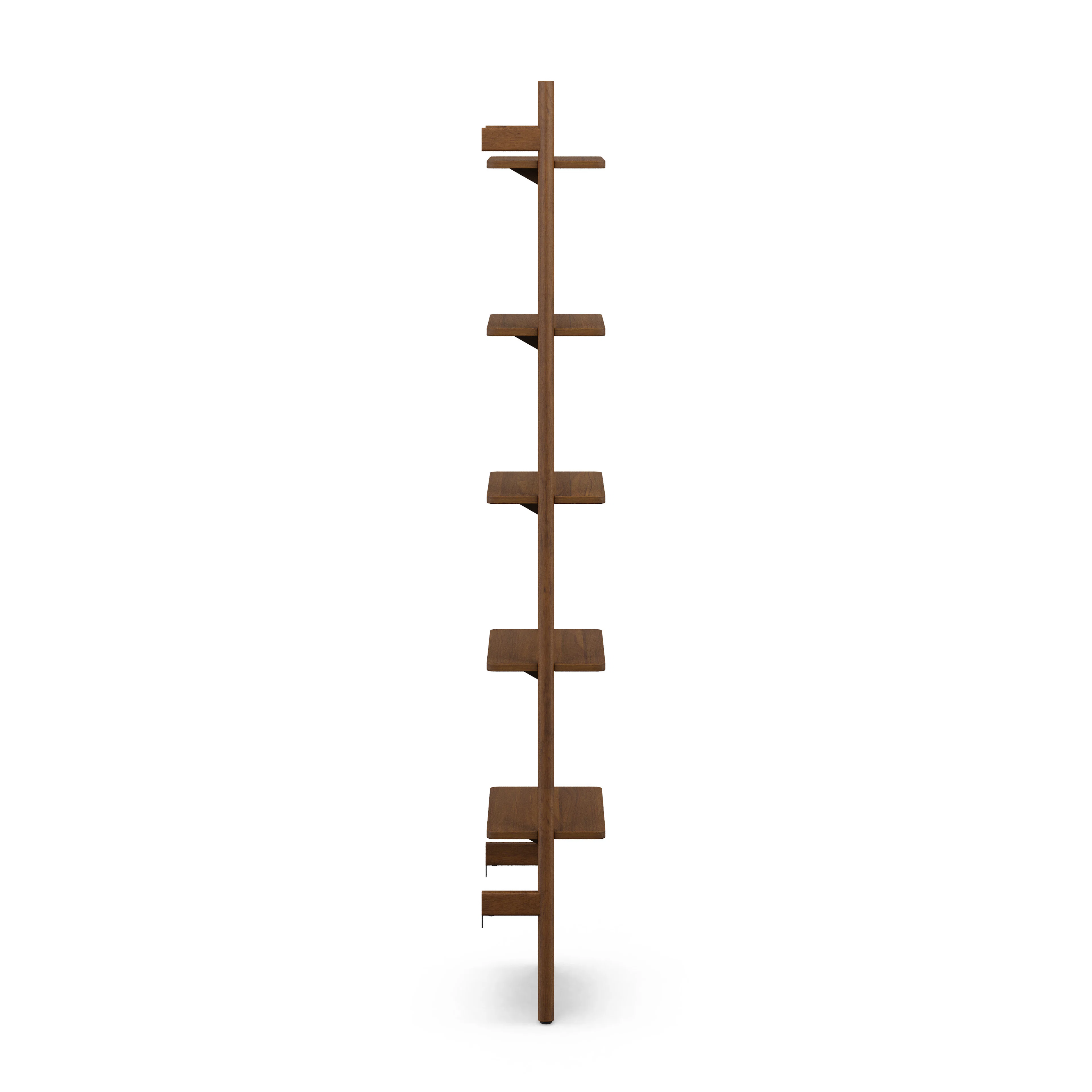 Heidi 21" Modular Shelving Unit, Narrow - Walnut