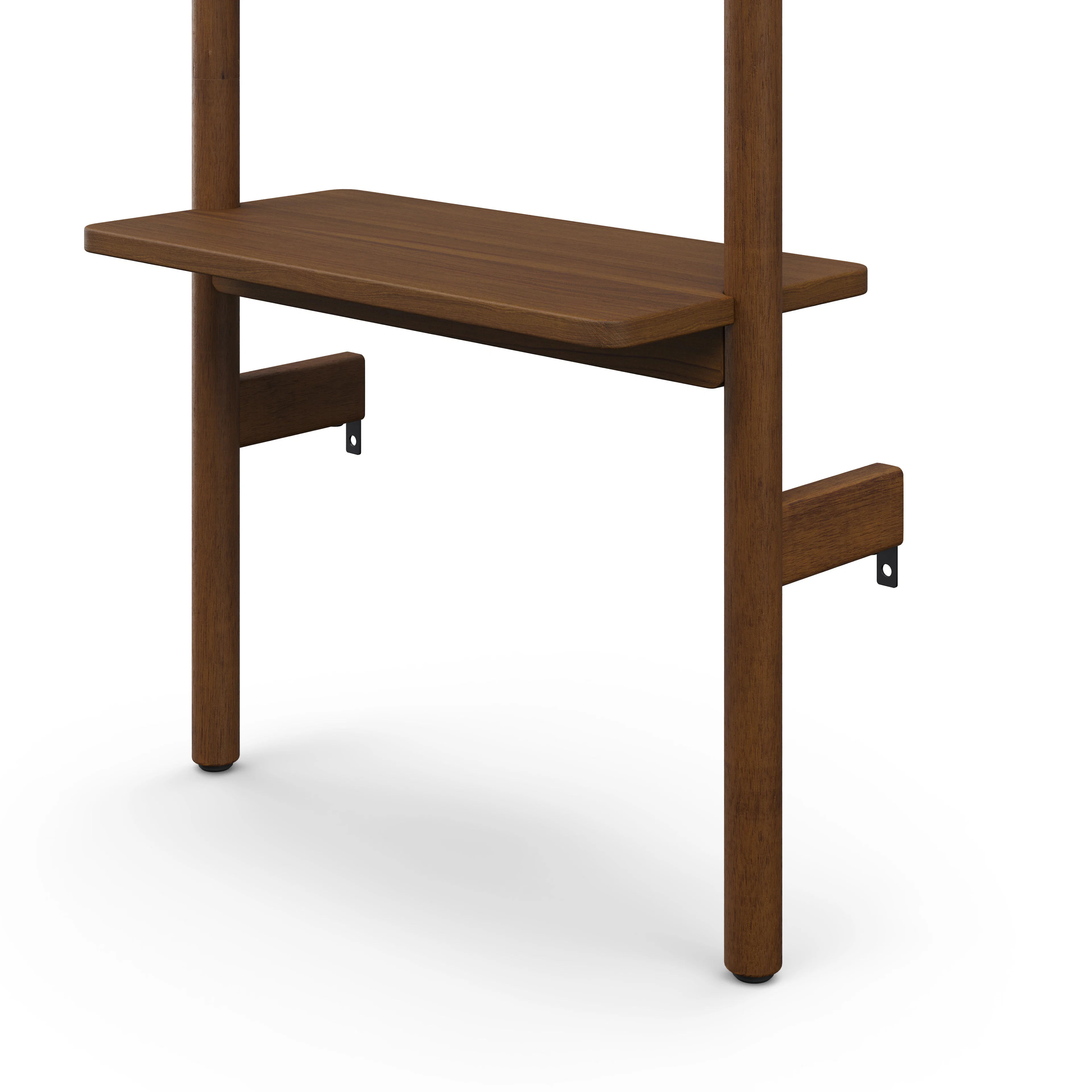 Heidi 21" Modular Shelving Unit, Narrow - Walnut