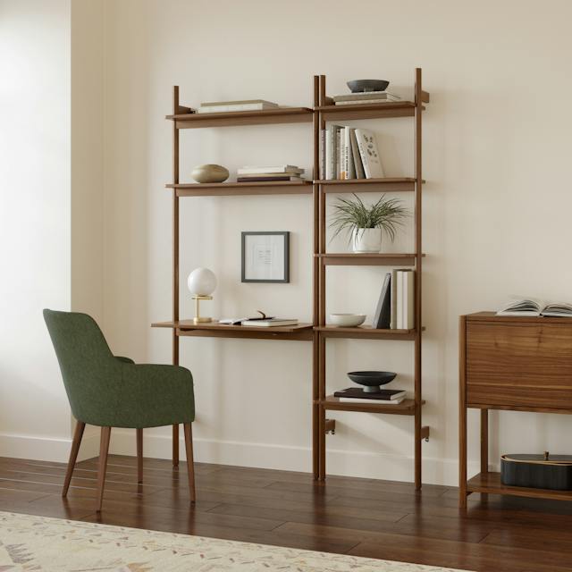 Heidi Walnut Modular Narrow Bookcase | Article