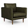 Burrard 32" Leather Lounge Chair - Charme Green