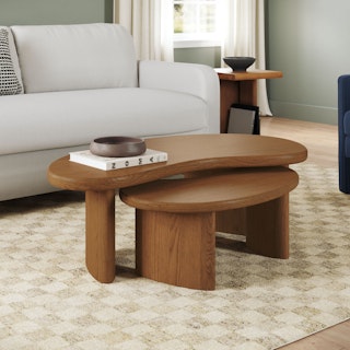 Neah 49" Nesting Coffee Table Set - Smoked Oak