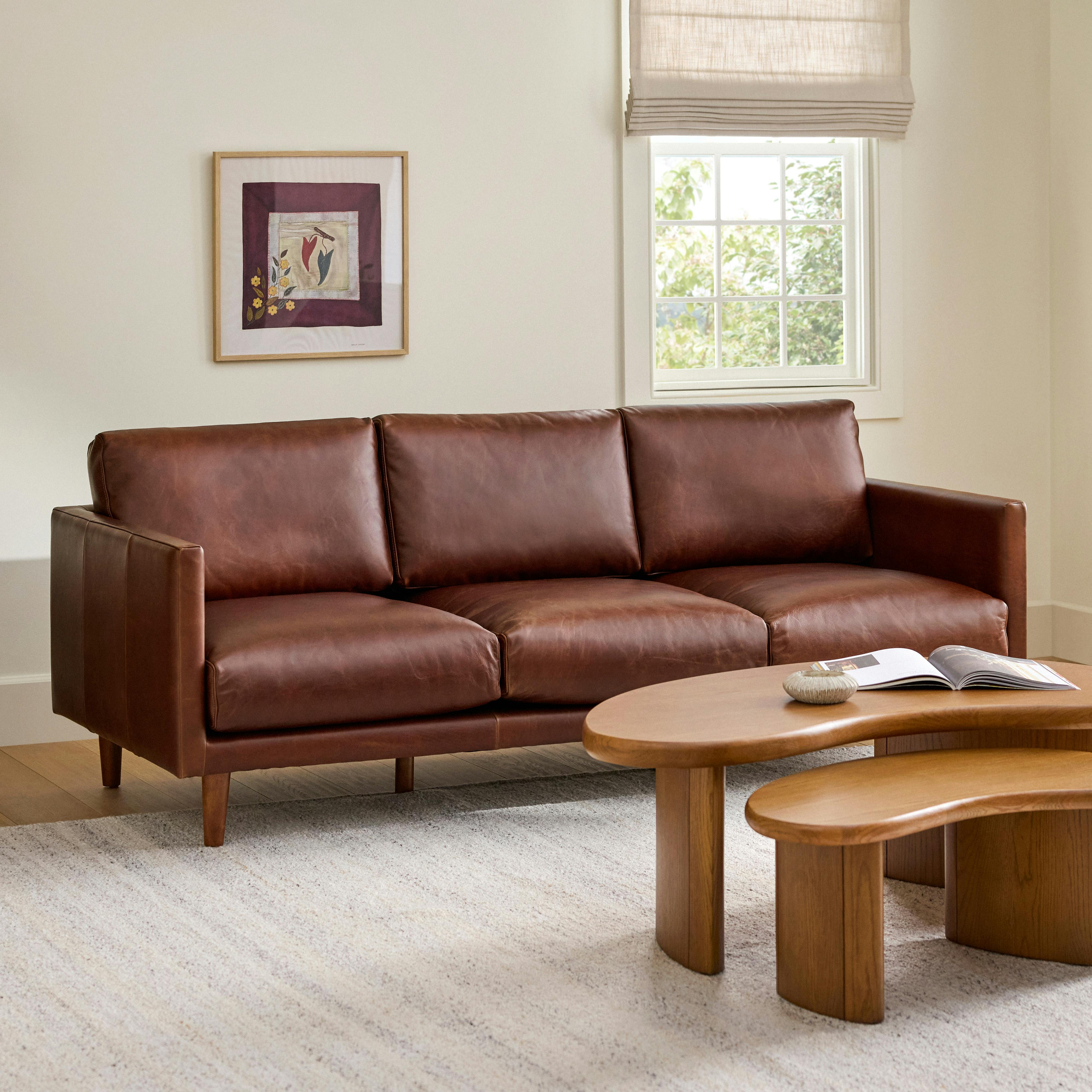 Nirvana 81" Leather Sofa - Indiana Brown by Article