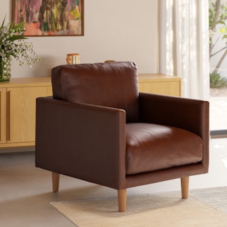 Nirvana 30" Leather Lounge Chair - Indiana Brown