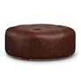 Timpani 41" Leather Ottoman - Indiana Brown