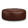 Timpani 41" Leather Ottoman - Indiana Brown