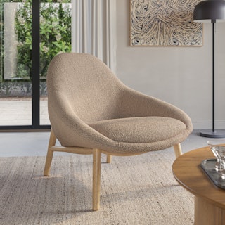 Sunny 32" Lounge Chair - Sandstone Wool Bouclé