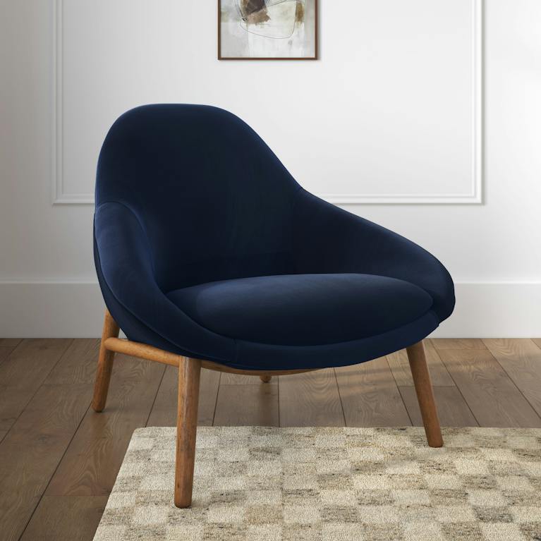 Modern Blue Chair Wood Wooden Mid Century Modern Chairs With Denim