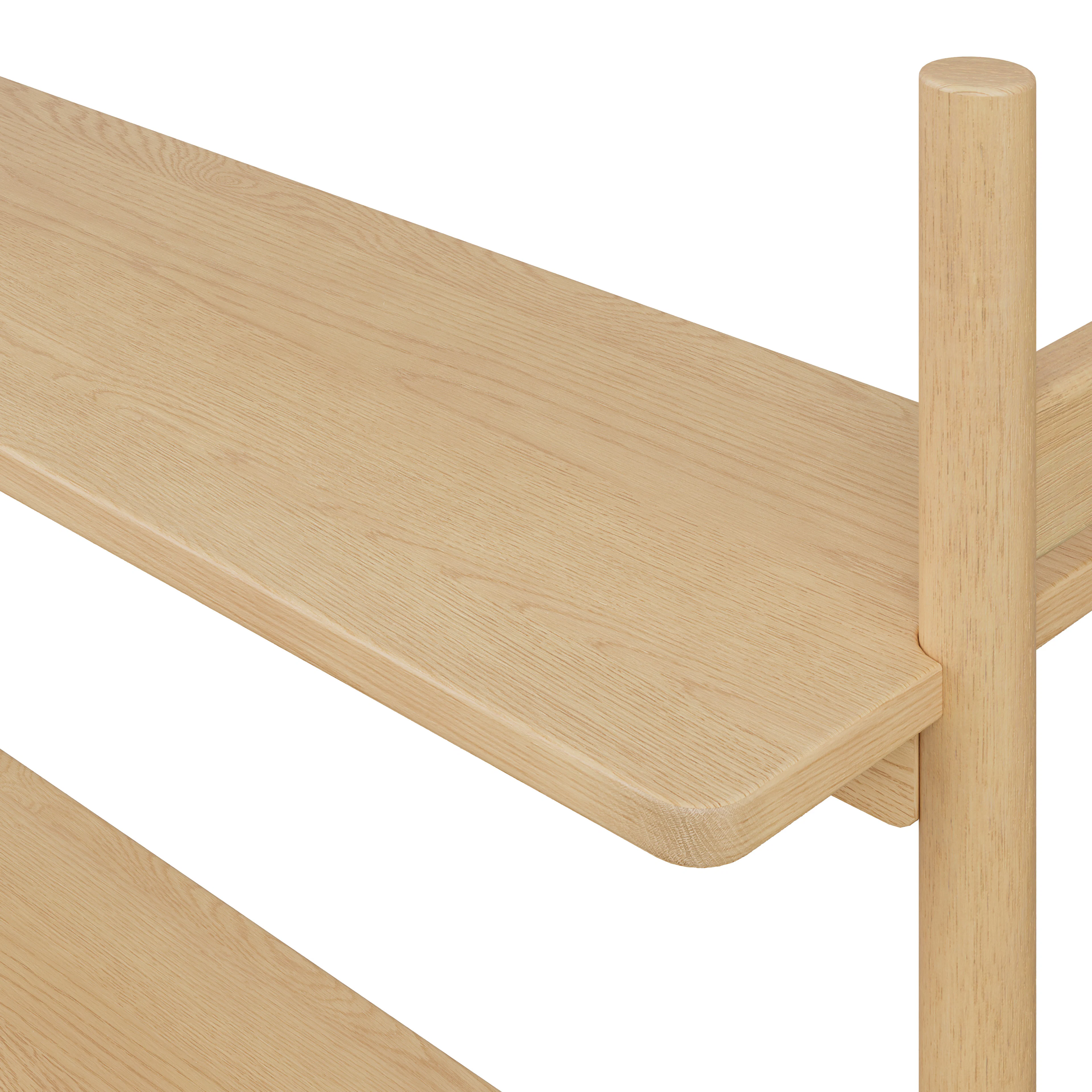 Heidi 33.25" Modular Shelving Unit, Wide - White Oak