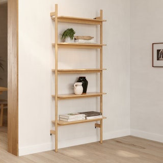 Heidi 33.25" Modular Shelving Unit, Wide - White Oak