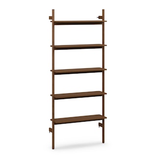 Heidi 33.25" Modular Wide Bookcase - Walnut
