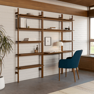 Heidi 33.25" Modular Shelving Unit, Wide - Walnut