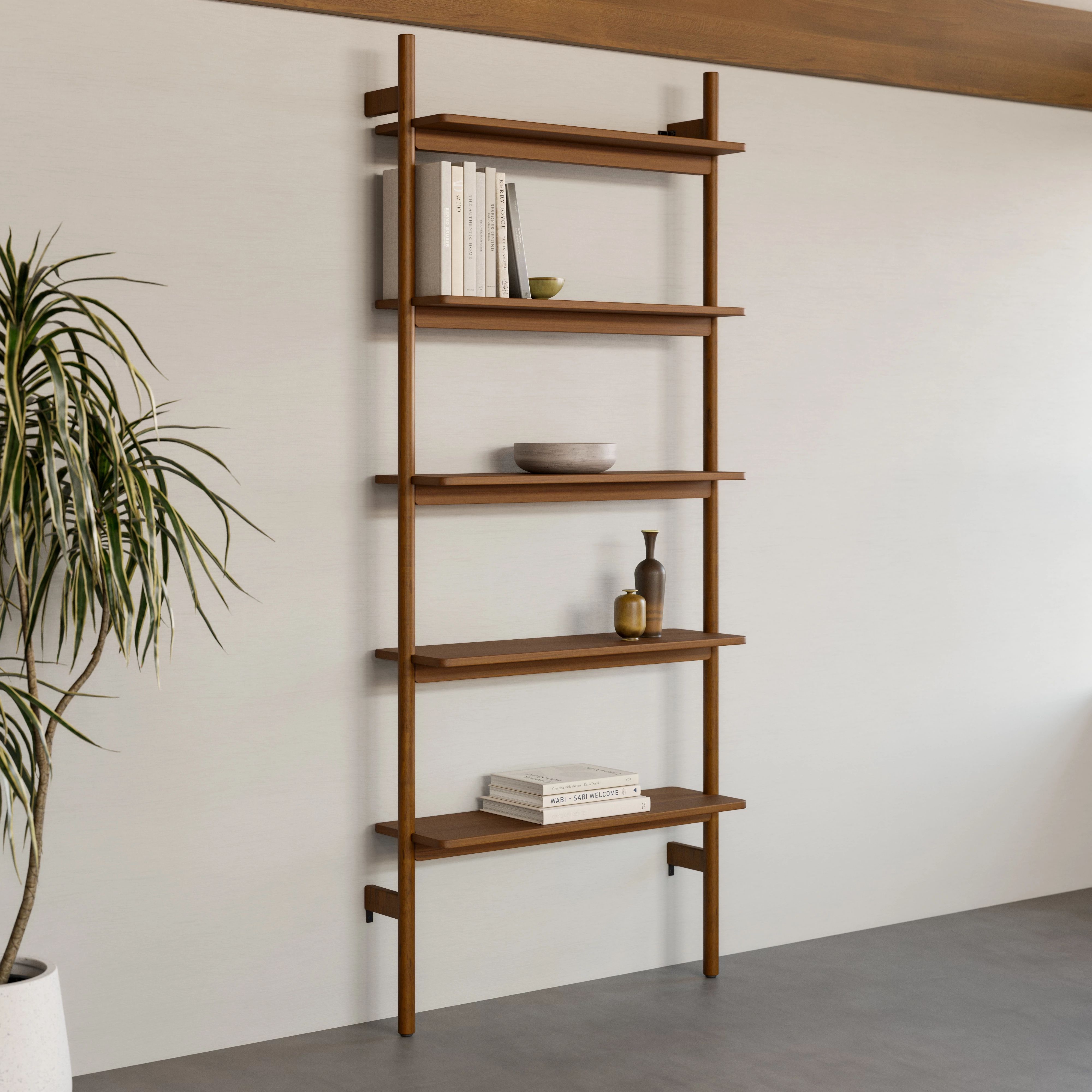 Heidi Walnut Modular Wide Bookcase | Article