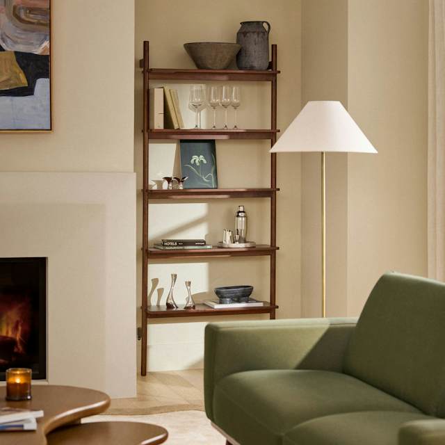 Heidi Walnut Modular Wide Bookcase | Article