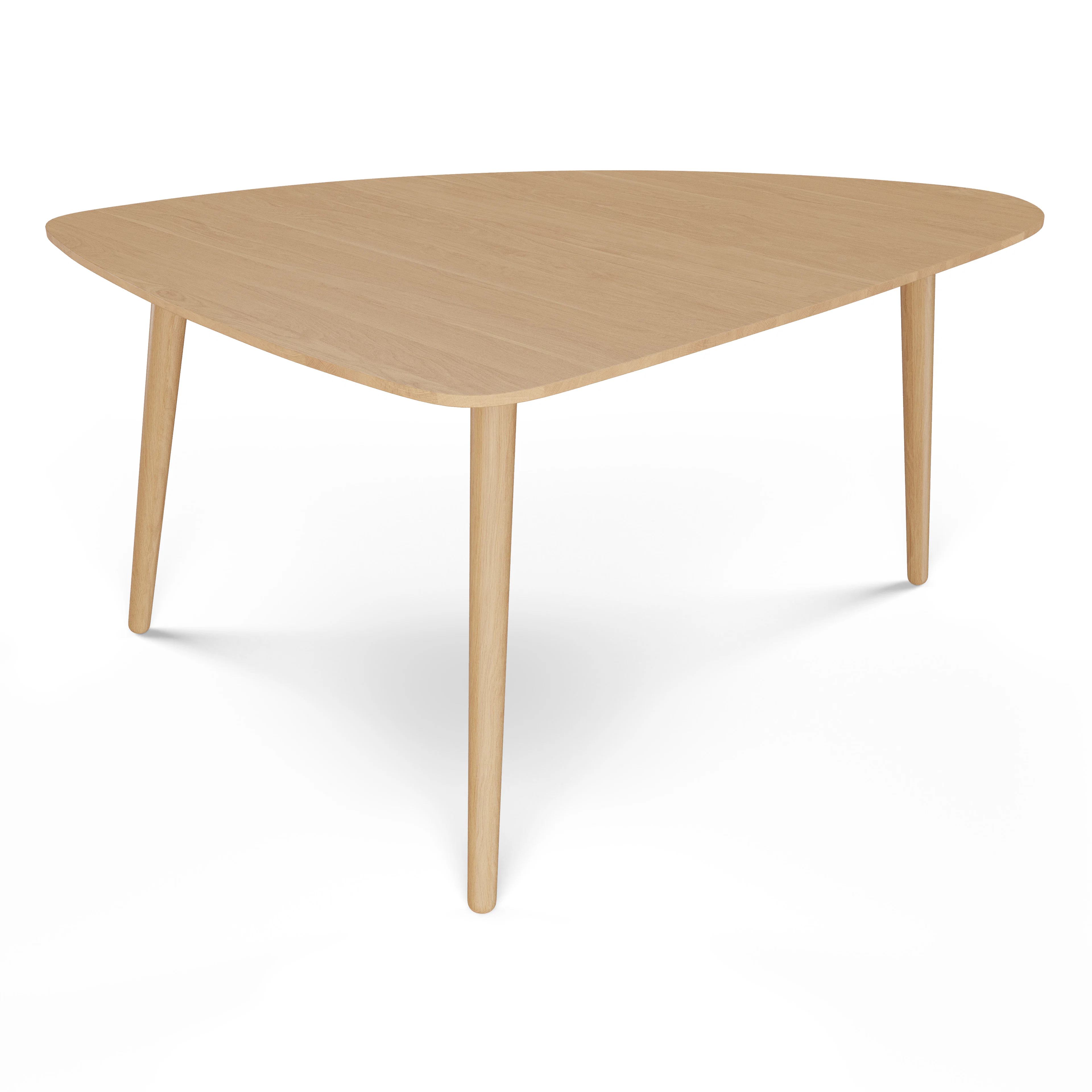Amoeba 35" White Oak Coffee Table - Mid-Century
