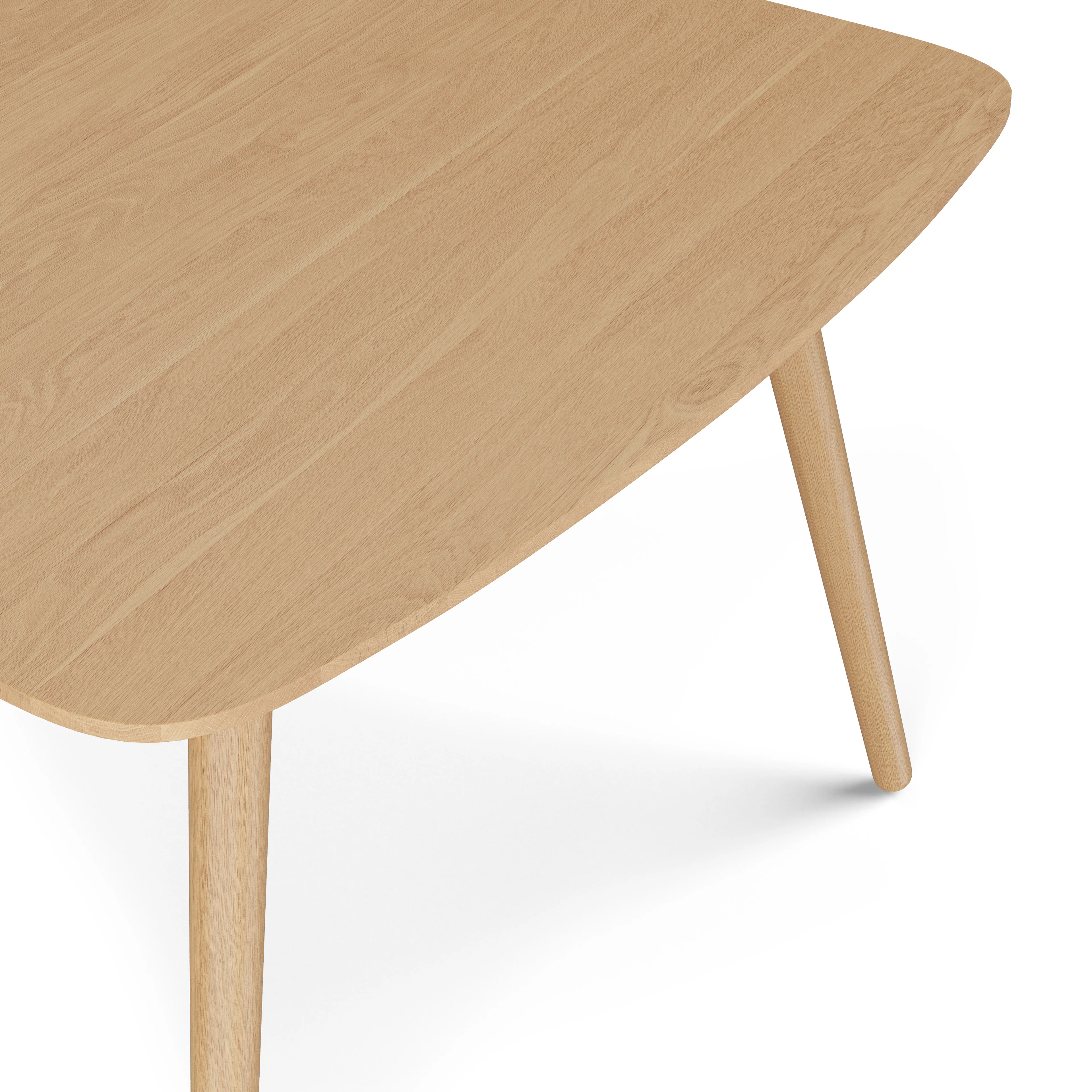 Amoeba 35" White Oak Coffee Table - Mid-Century