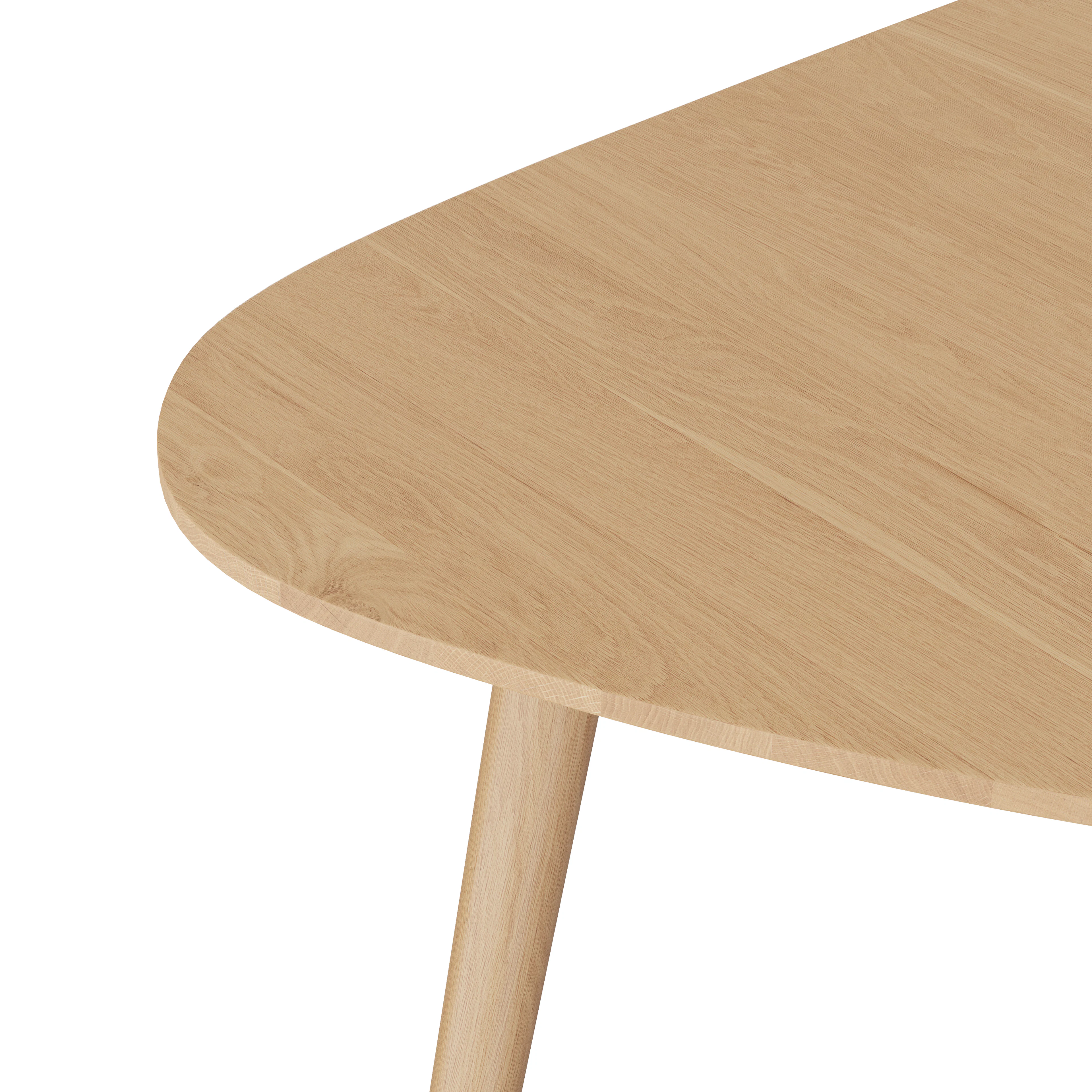 Amoeba 35" White Oak Coffee Table - Mid-Century