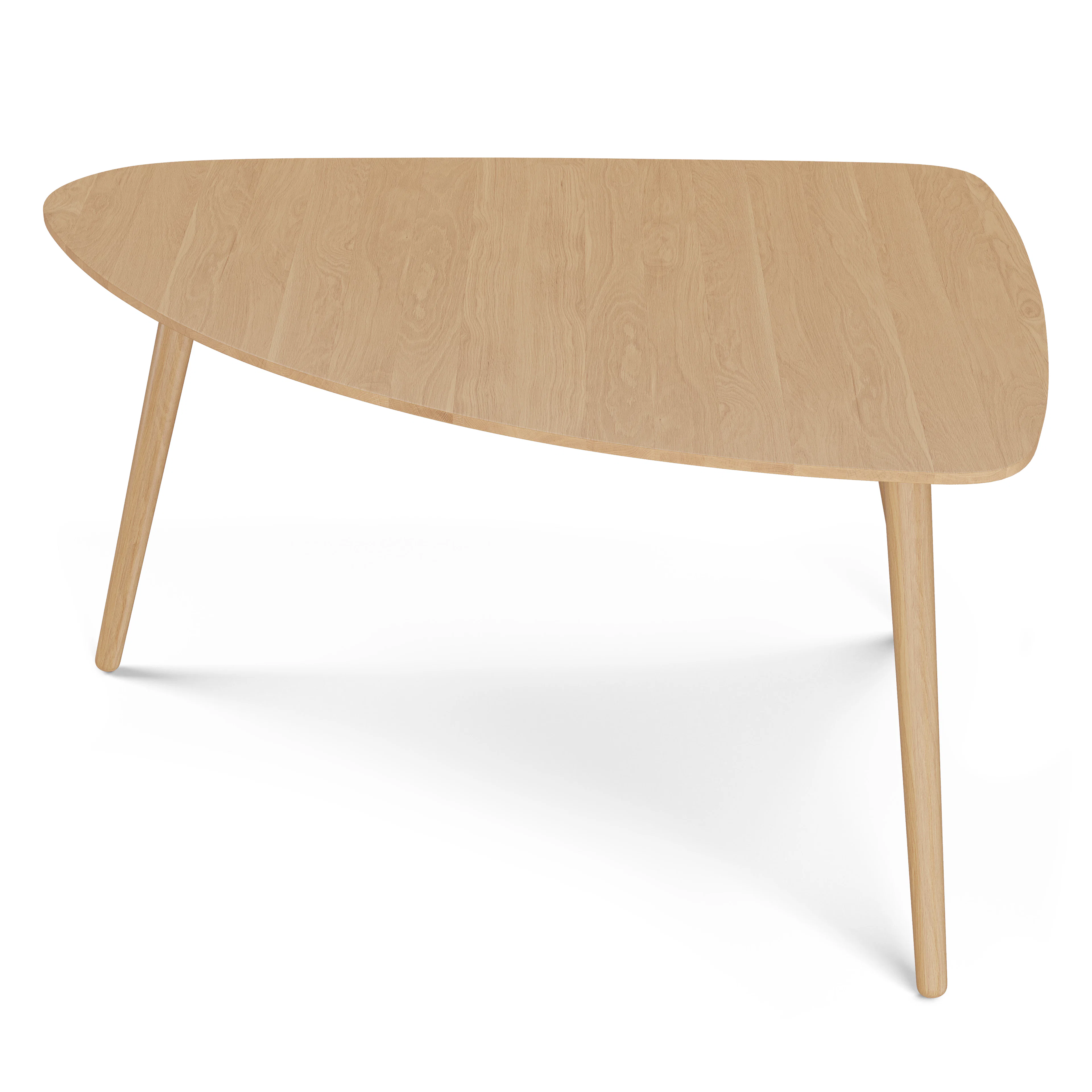 Amoeba 35" White Oak Coffee Table - Mid-Century