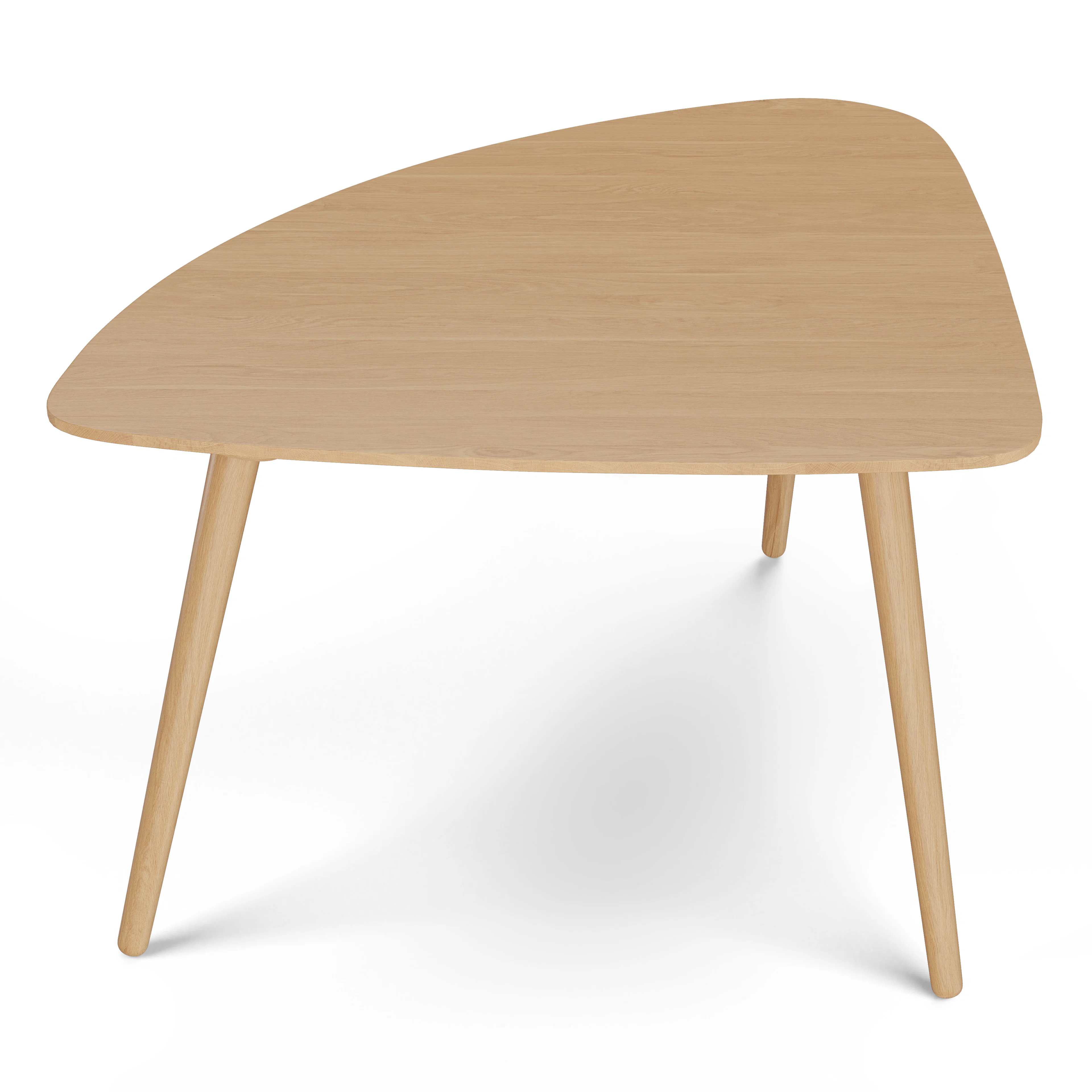 Amoeba 35" White Oak Coffee Table - Mid-Century