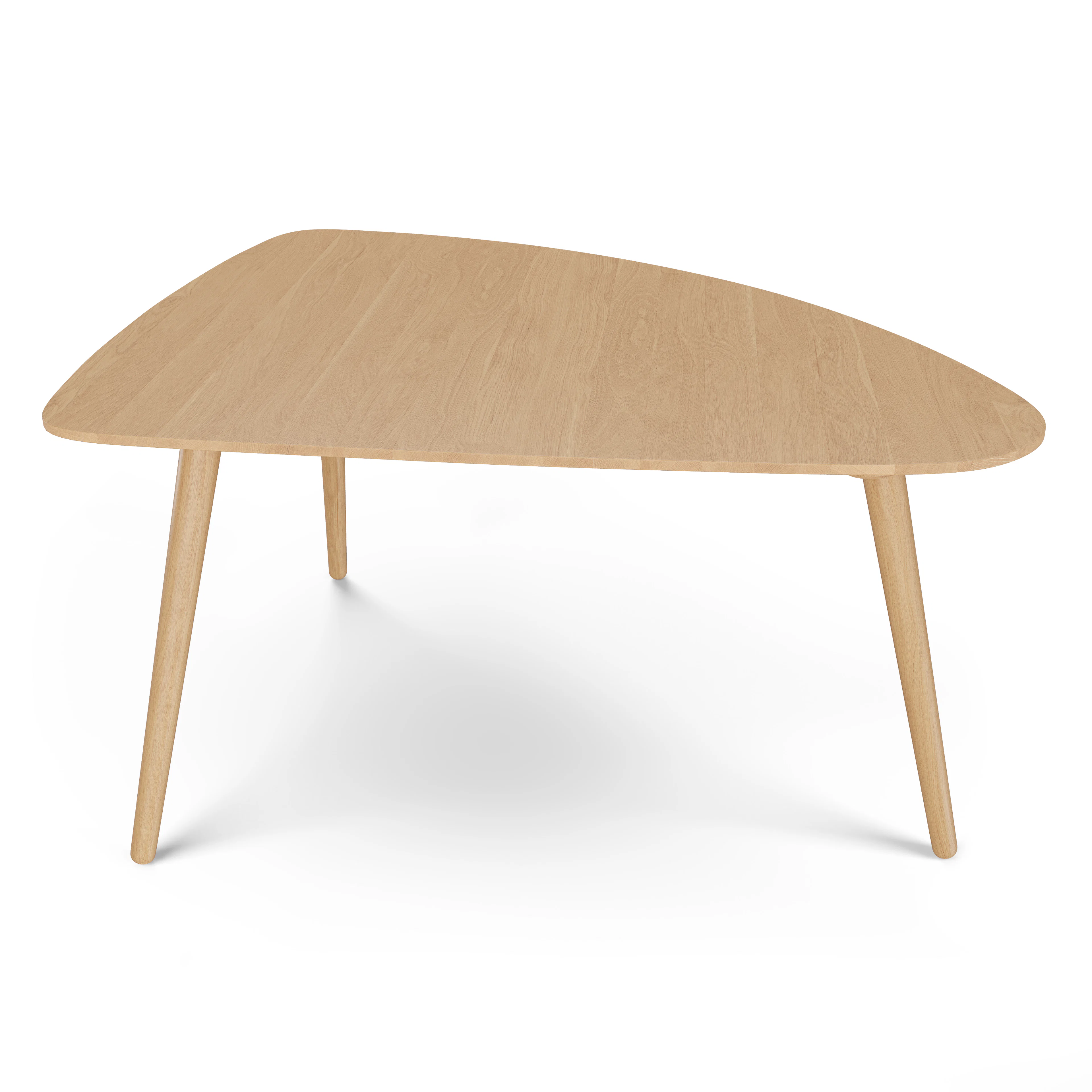 Amoeba 35" White Oak Coffee Table - Mid-Century
