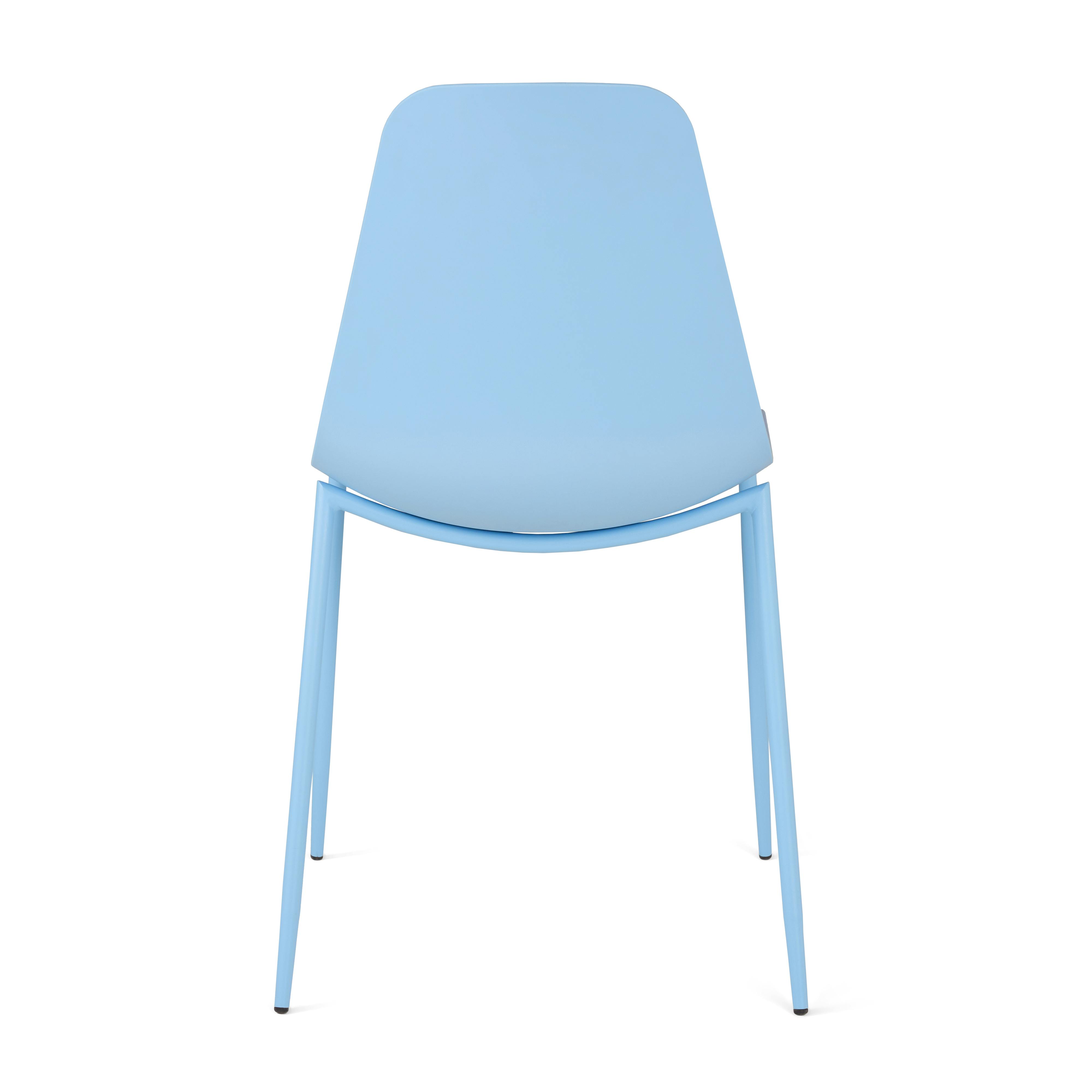 Light Blue Polypropylene Armless Dining Chair | Svelti | Article
