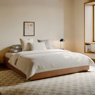 Leif King Platform Storage Bed - Smoked Oak