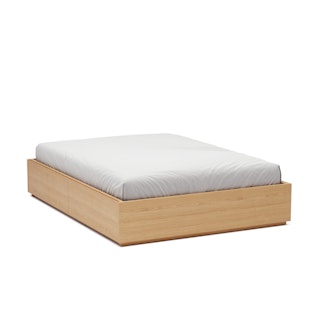 Leif Full Platform Storage Bed - White Oak
