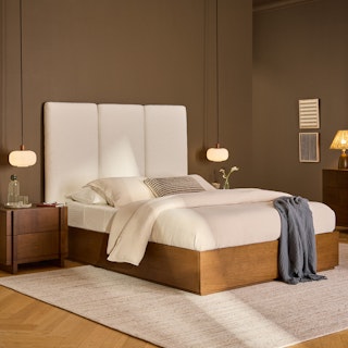 Leif Queen Platform Bed - Smoked Oak