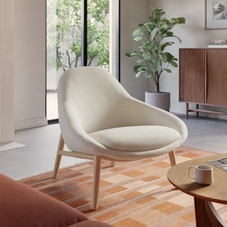 Sunny 32" Lounge Chair - Ivory Wool Bouclé