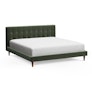 Sven King Tufted Velvet Bed - Plush Pacific Green