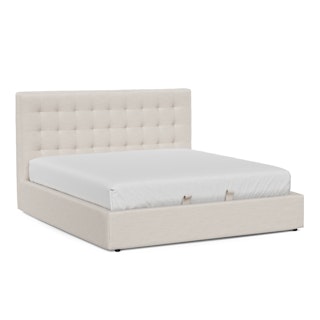 Sven King Storage Bed - Biscuit Cream